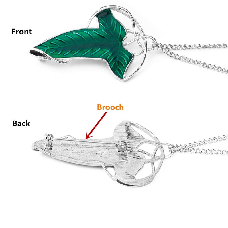 PPX 2 Pcs Leaf Pendant Chain Necklace Princess Chain with Transparent Jewelry Box - Image 4